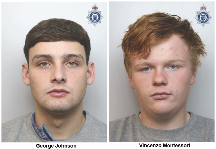 Mugshot images of George Johnson and Vincenzo Montessori