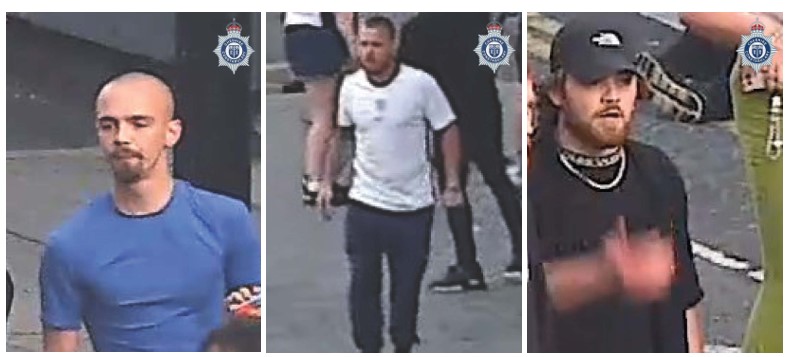 CCTV images of three men