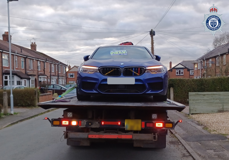 A vehicle which was seized at a previous illegal car meet