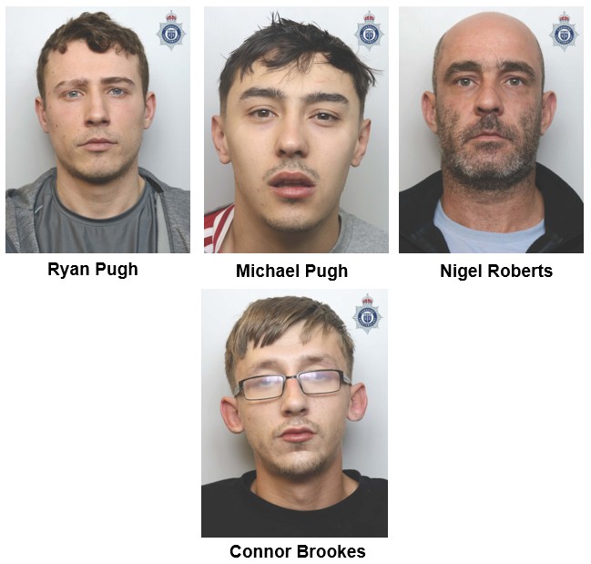 The four defendants who have been jailed