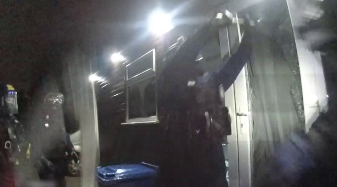 A warrant being conducted