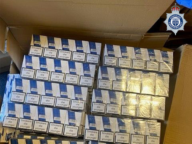 Image of the stolen counterfeit cigarettes