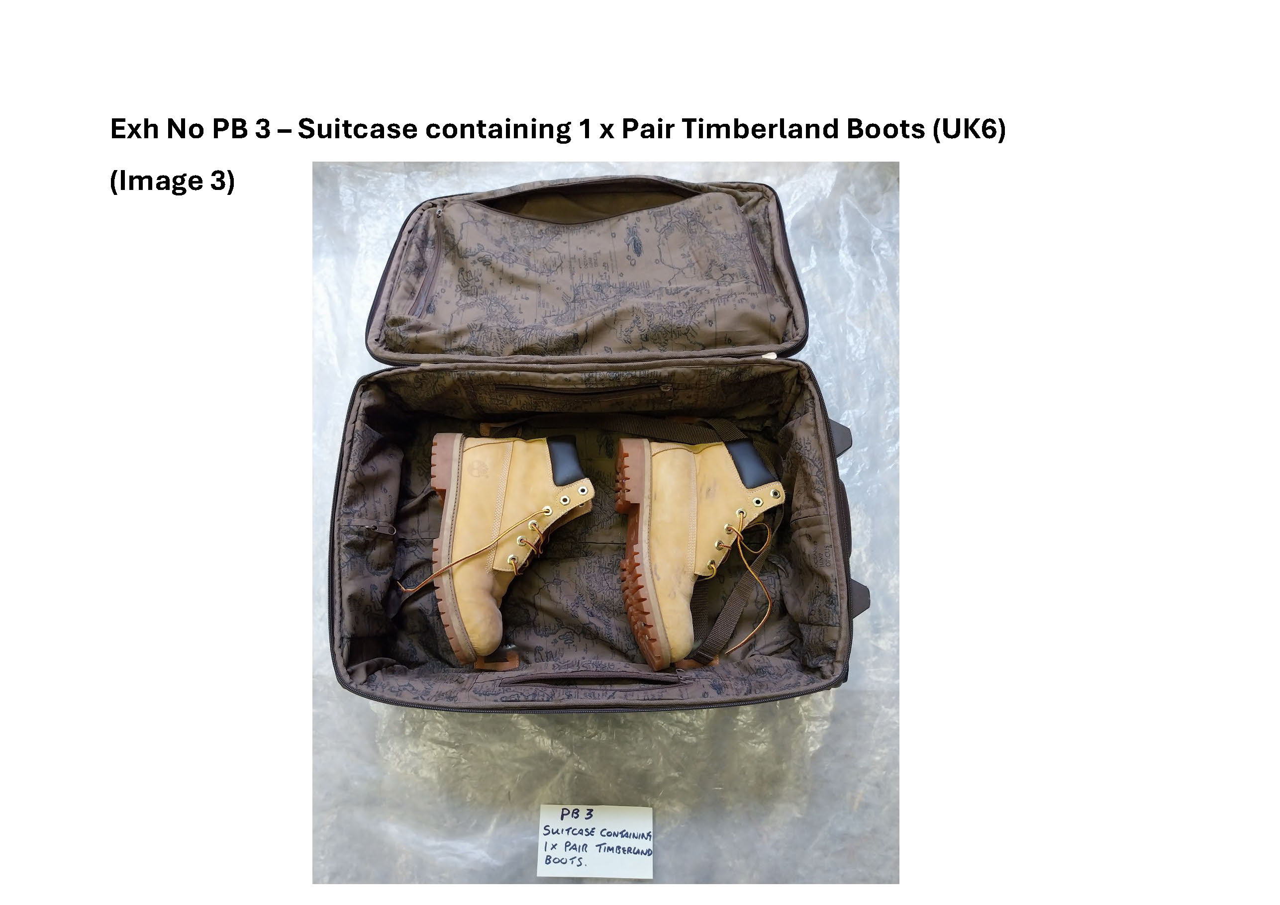 PB3 Suitcase containing 1 pair Timberland Boots UK6 size 3.jpg