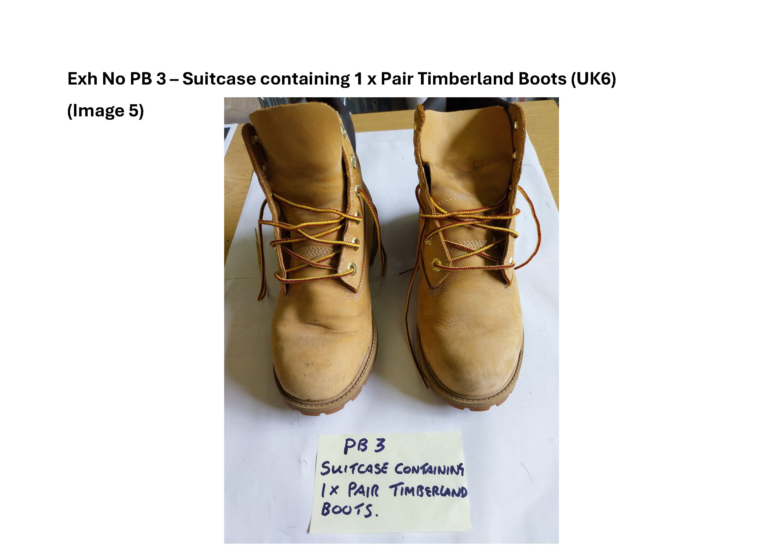 PB3 Suitcase containing 1 pair Timberland Boots UK6 size 5.jpg