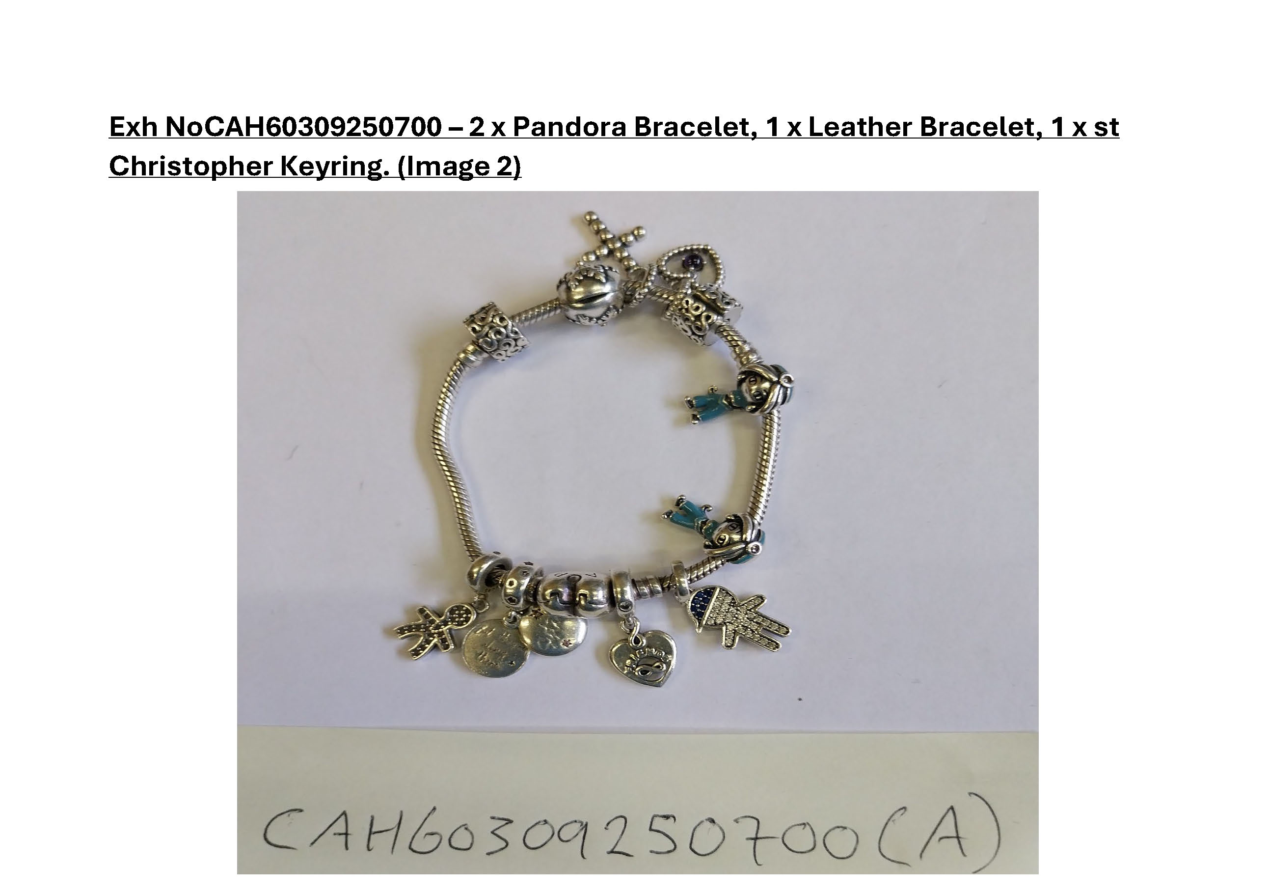 2 x Pandora bracelet 1 x leather bracelet 1 x Christopher keyring - 2.jpg