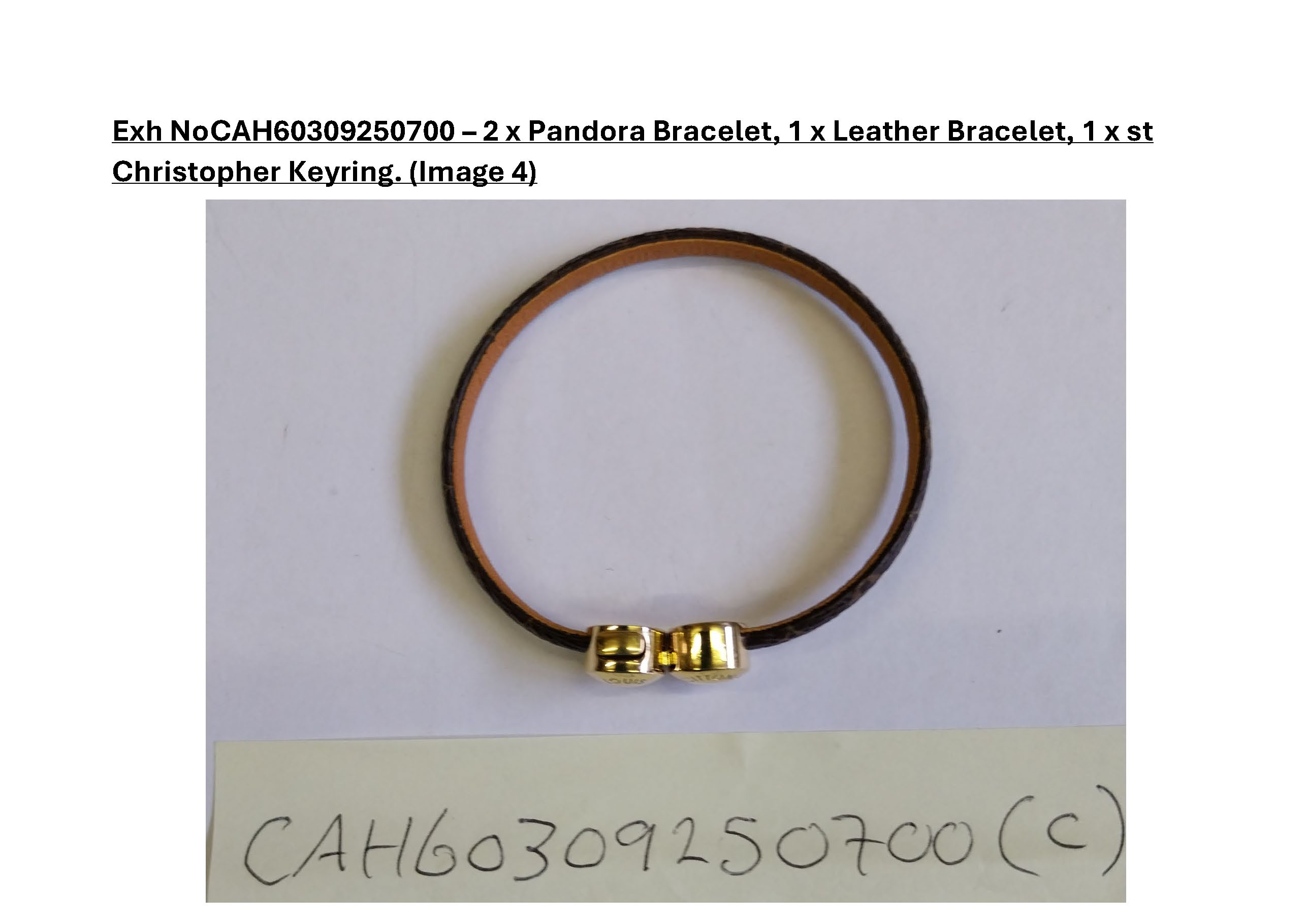 2 x Pandora bracelet 1 x leather bracelet 1 x Christopher keyring - 4.jpg