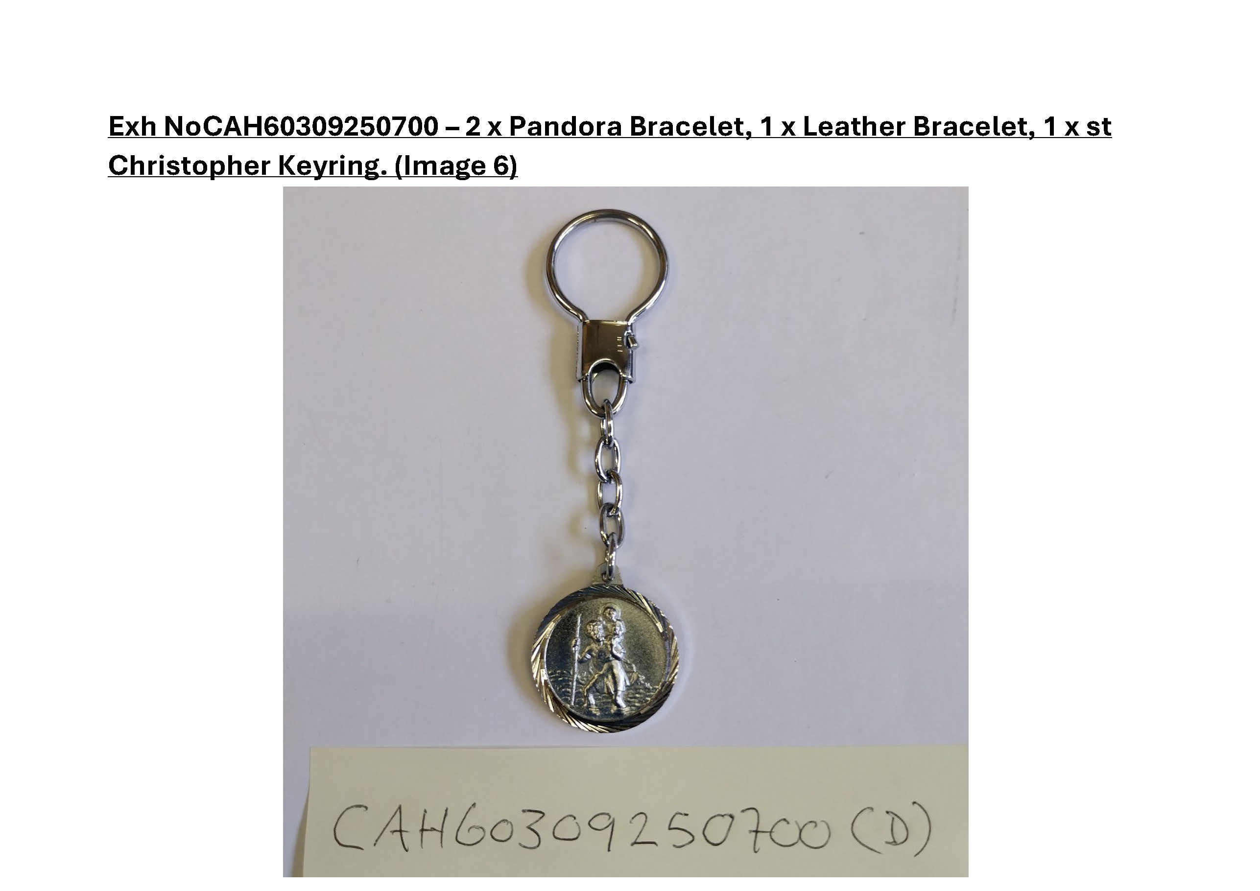 2 x Pandora bracelet 1 x leather bracelet 1 x Christopher keyring - 6.jpg