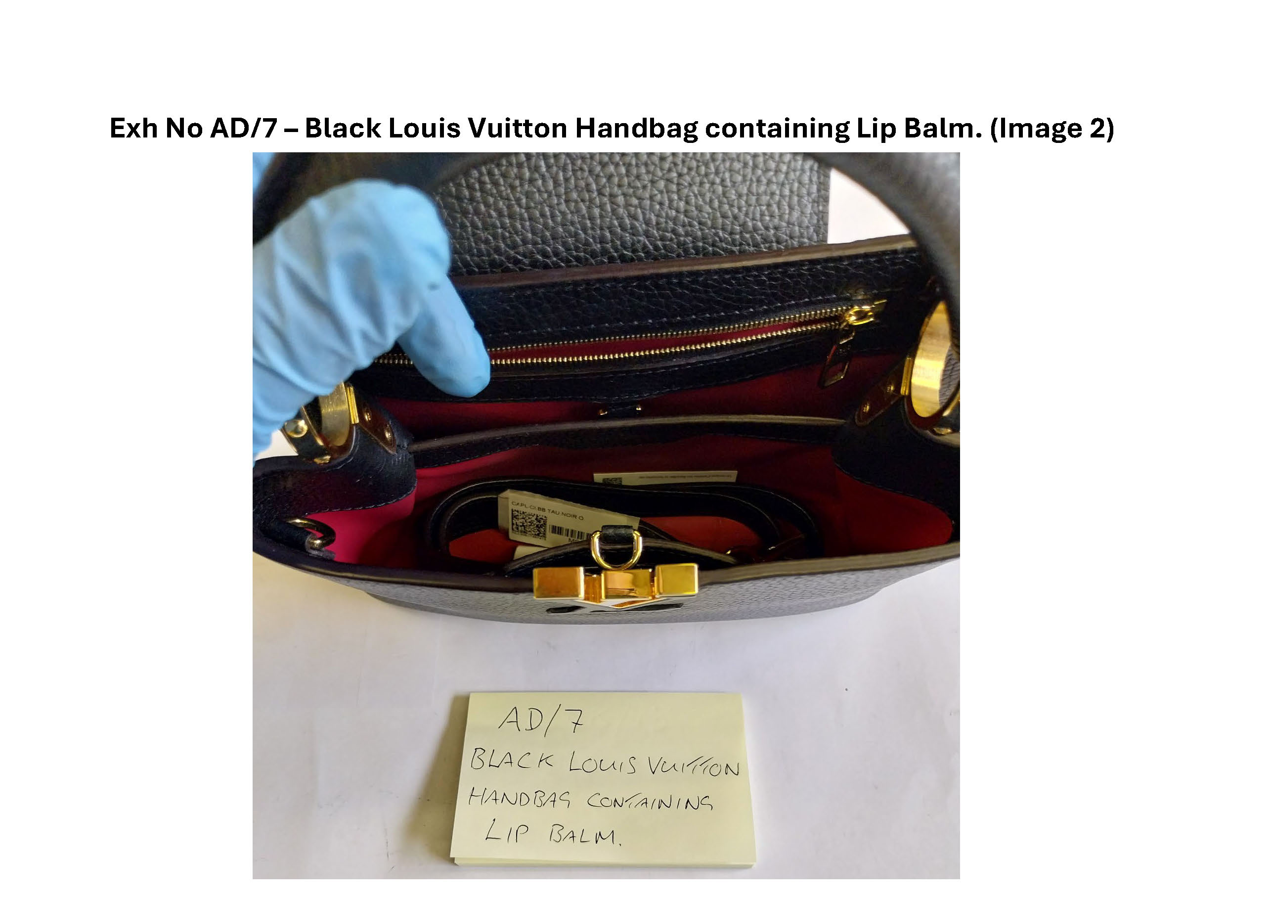 AD7 Black Louis Vuitton Handbag containing lip balm 2.jpg