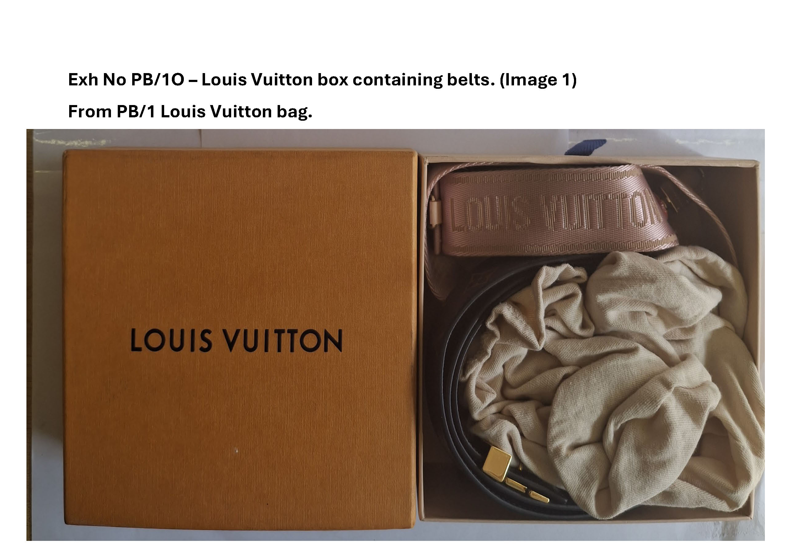PB1O - Louis Vuitton box containing belts - 1.jpg