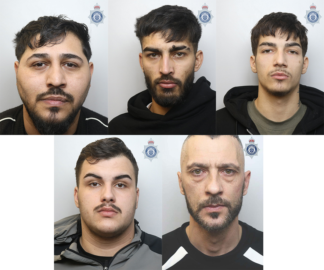 Five men from Romania who burgled a commercial premises in Northwich have been sentenced.