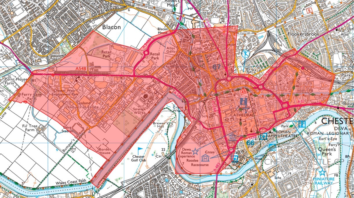 Dispersal order map - Chester v Telford